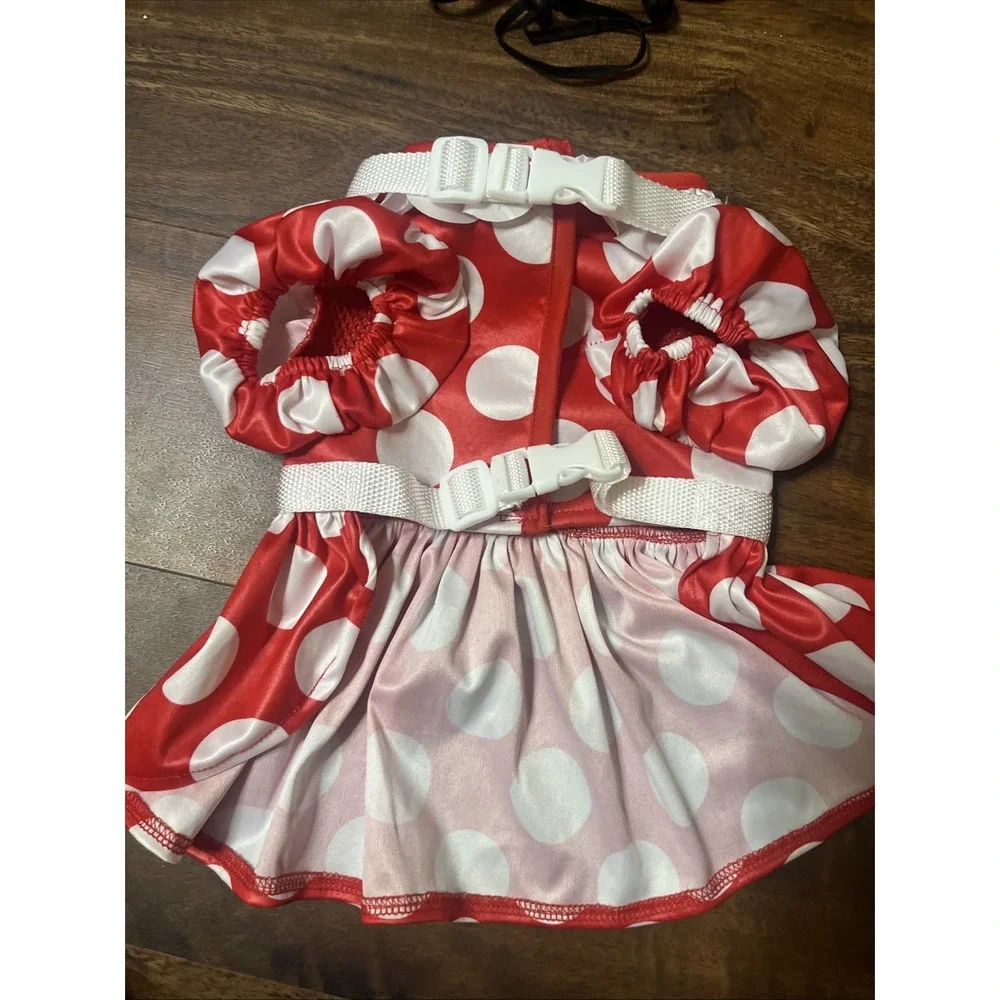 Disney Minnie Mouse Dog Pet Harness Dress & Headband Ears Bow Small 6-10 lbs NEW